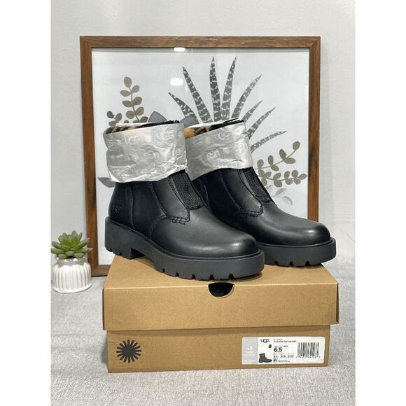 UGG Women's Czeriesa Panther Print Boot - Black Butterscotch 6.5M
